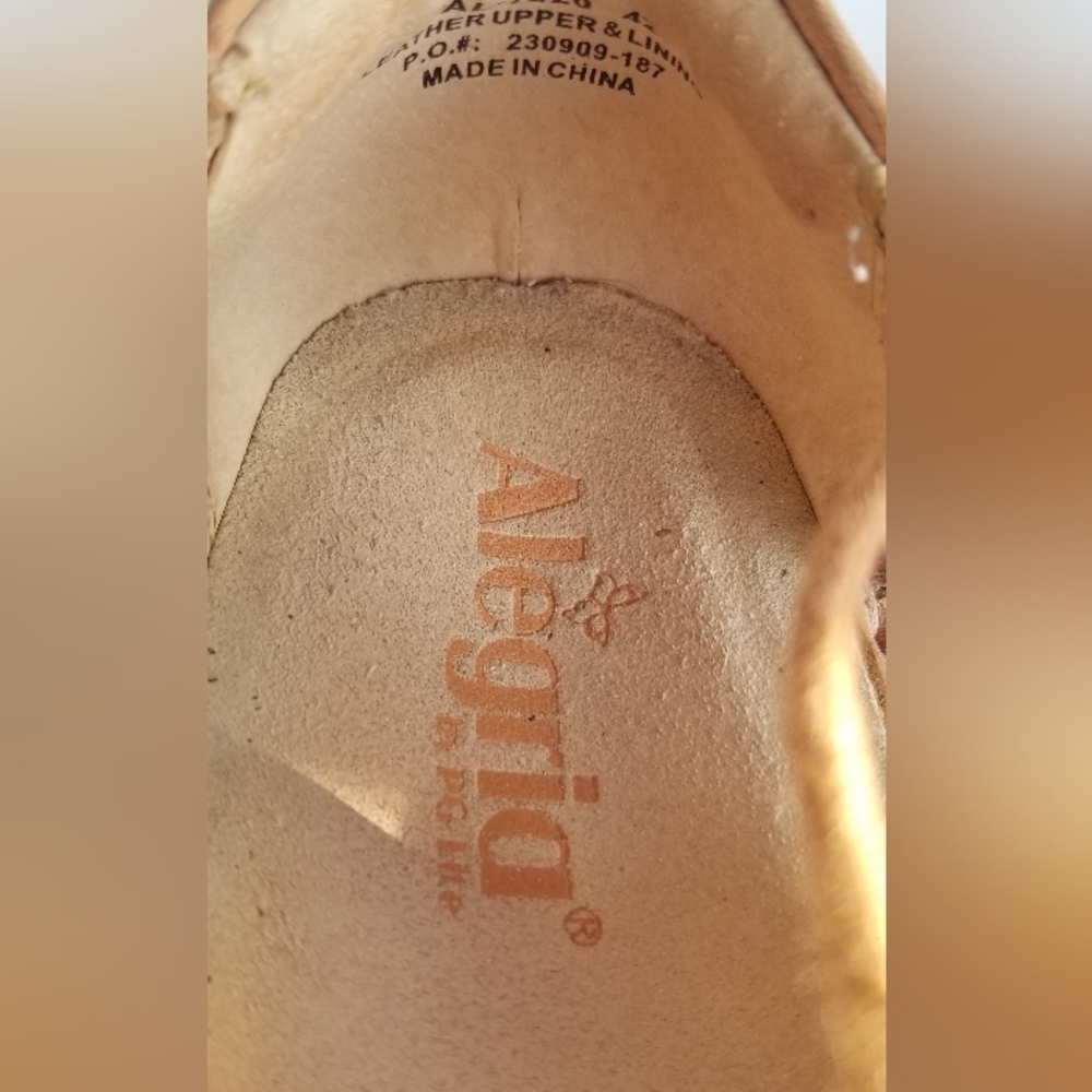 Alegria Valerie Women's Tan Leather Sandals 42 - Picture 11 of 11